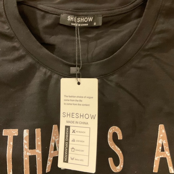 That’s a Horrible Idea. What Time? Tee Shirt, NWT, Black with Tan Text, Size S - Picture 3 of 8